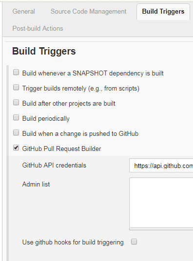 GitHub Pull Request Builder
