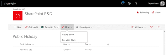 sharepoint, building flow