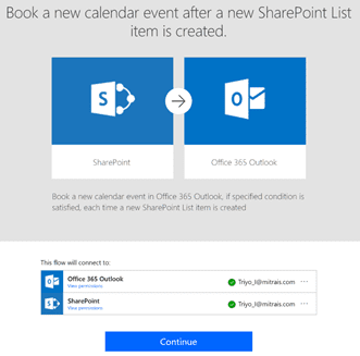 sharepoint workflow, create the Flow